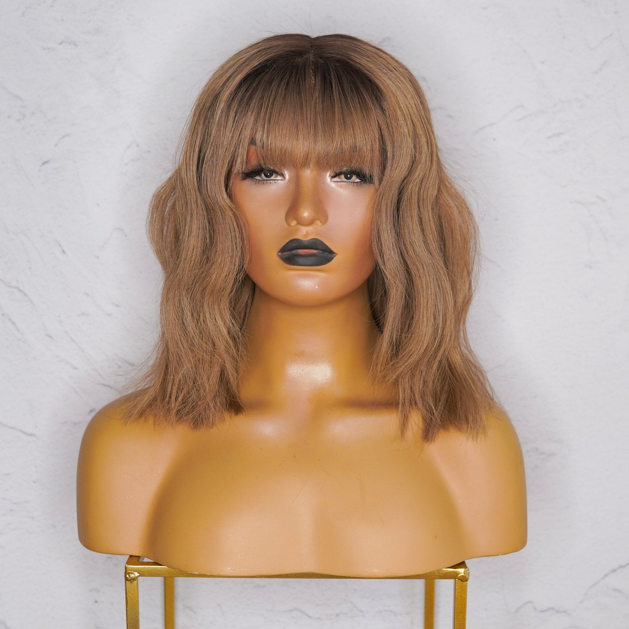 HAZEL Fringe Human Hair Lace Front Wig - Milk & Honey Wigs