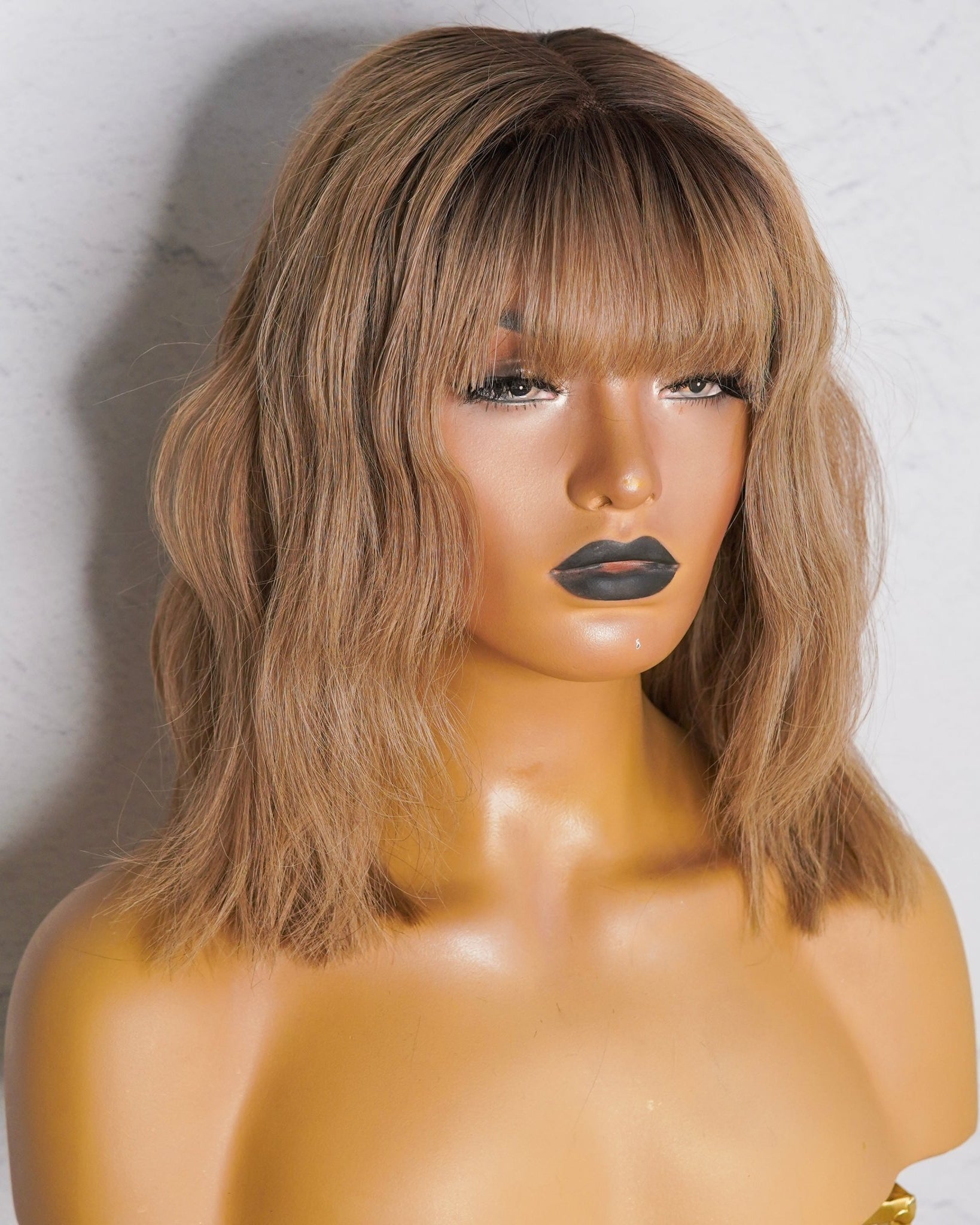 HAZEL Fringe Human Hair Lace Front Wig **READY TO SHIP** - Milk & Honey Wigs