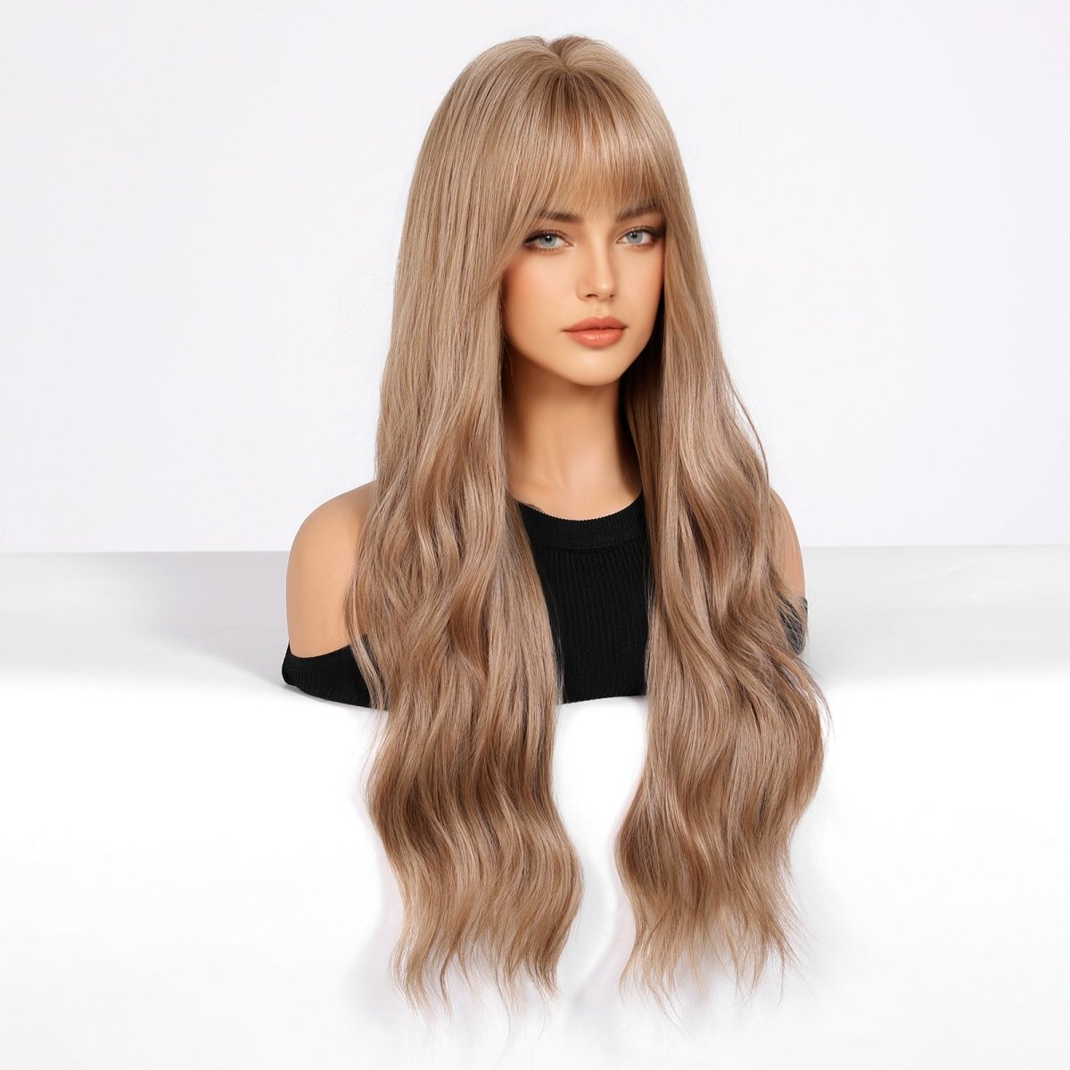 Honey blonde with Bangs Wig - MARKETPLACE - Milk & Honey Wigs