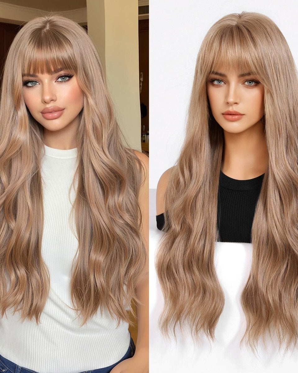 Honey blonde with Bangs Wig - MARKETPLACE - Milk & Honey Wigs