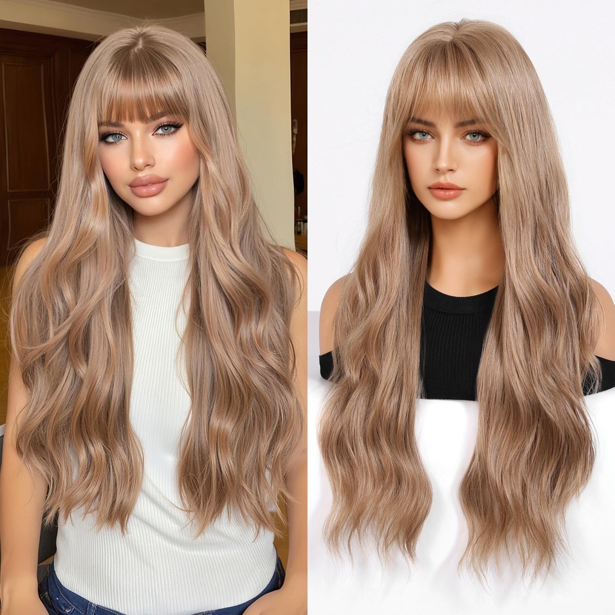 Honey blonde with Bangs Wig - MARKETPLACE - Milk & Honey Wigs
