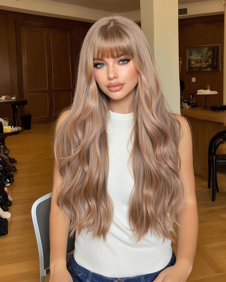 Honey blonde with Bangs Wig - MARKETPLACE - Milk & Honey Wigs