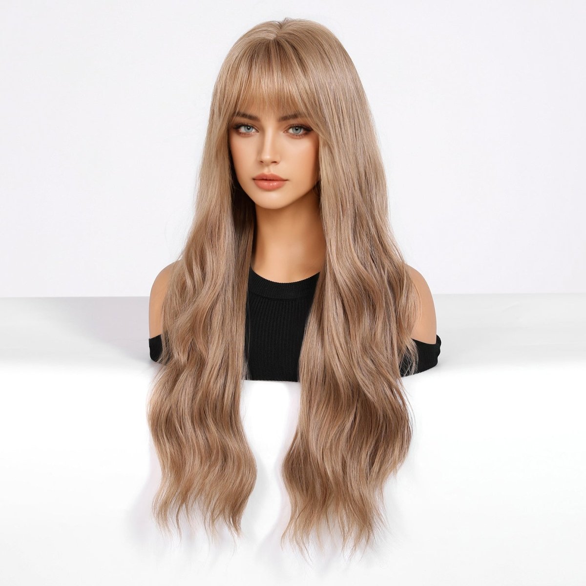 Honey blonde with Bangs Wig - MARKETPLACE - Milk & Honey Wigs