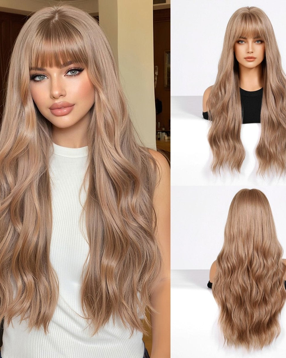 Honey blonde with Bangs Wig - MARKETPLACE - Milk & Honey Wigs