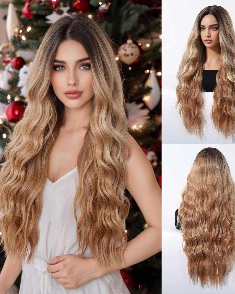 Honey Blonde with Dark Roots Wig - MARKETPLACE - Milk & Honey Wigs