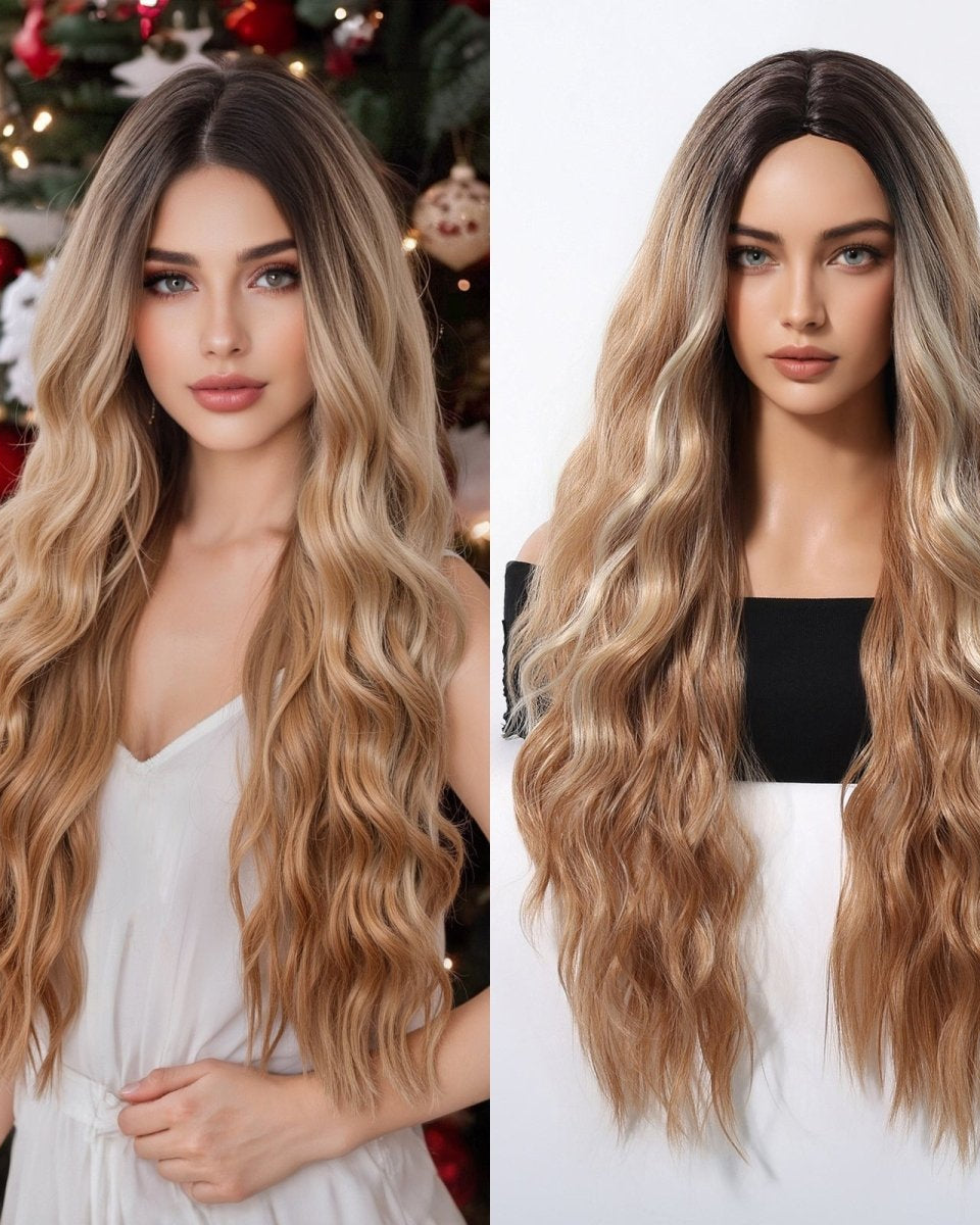 Honey Blonde with Dark Roots Wig - MARKETPLACE - Milk & Honey Wigs