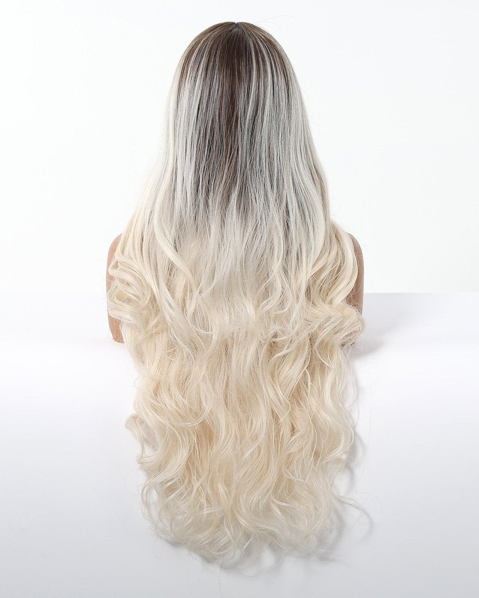 Ice Blonde with Dark Roots Wig - MARKETPLACE - Milk & Honey Wigs