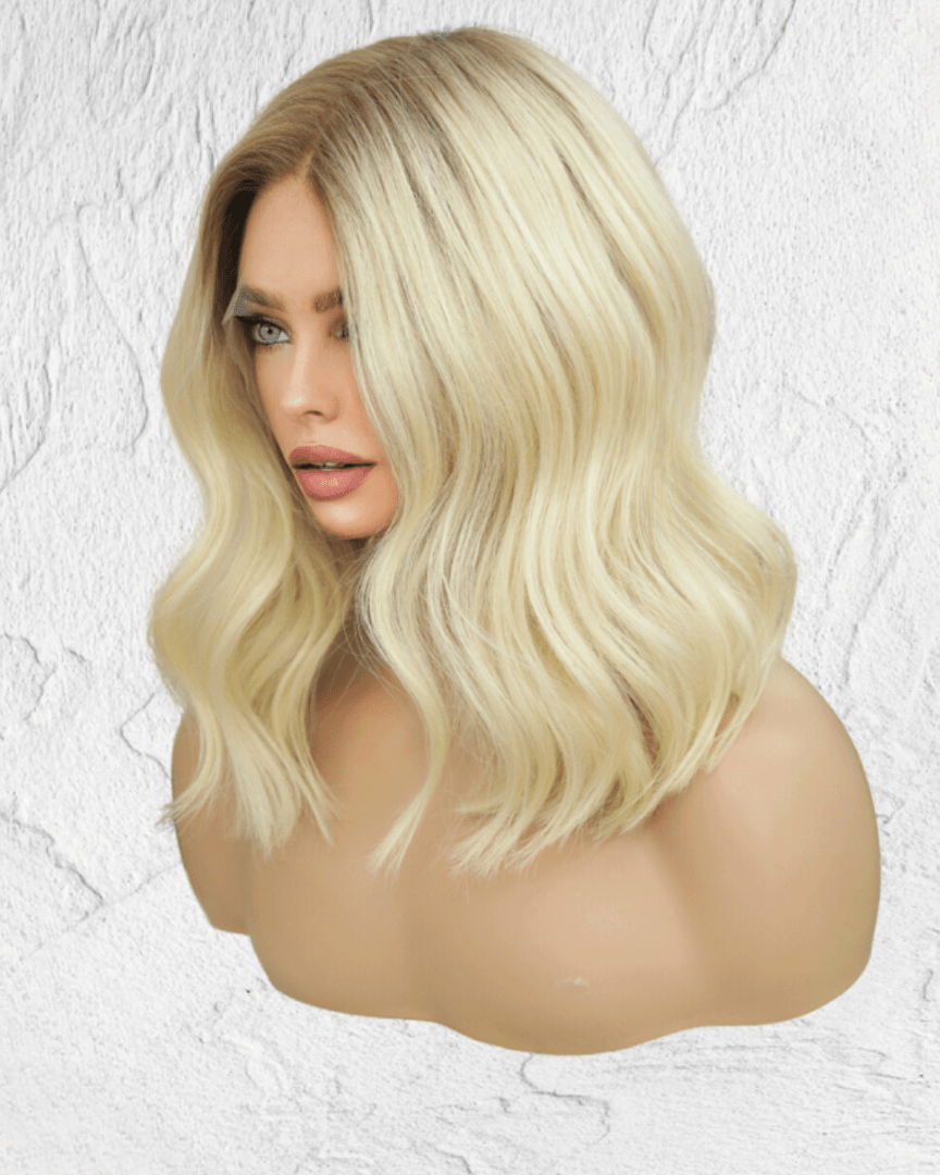 INDY Root Stretch Blonde Human Hair Lace Front Wig - Milk & Honey Wigs