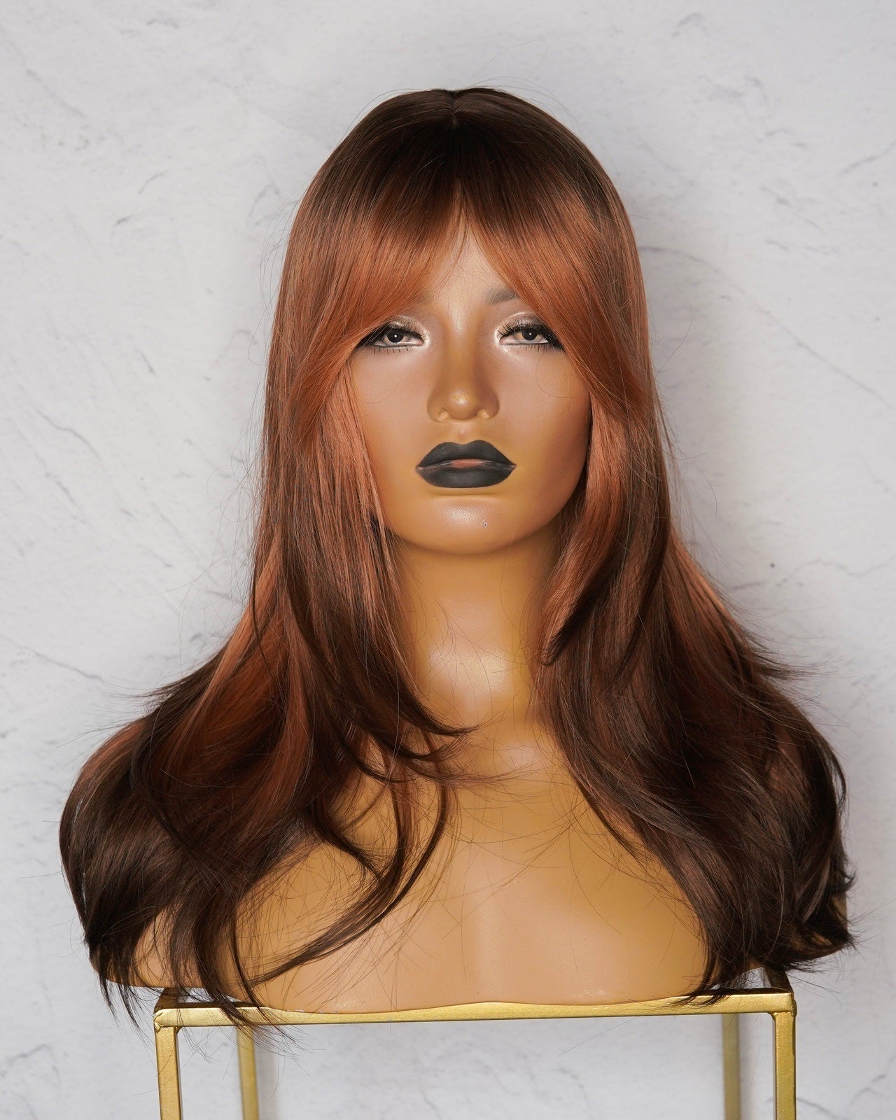 ISLA Ombre Copper Fringe Wig - Milk & Honey Wigs