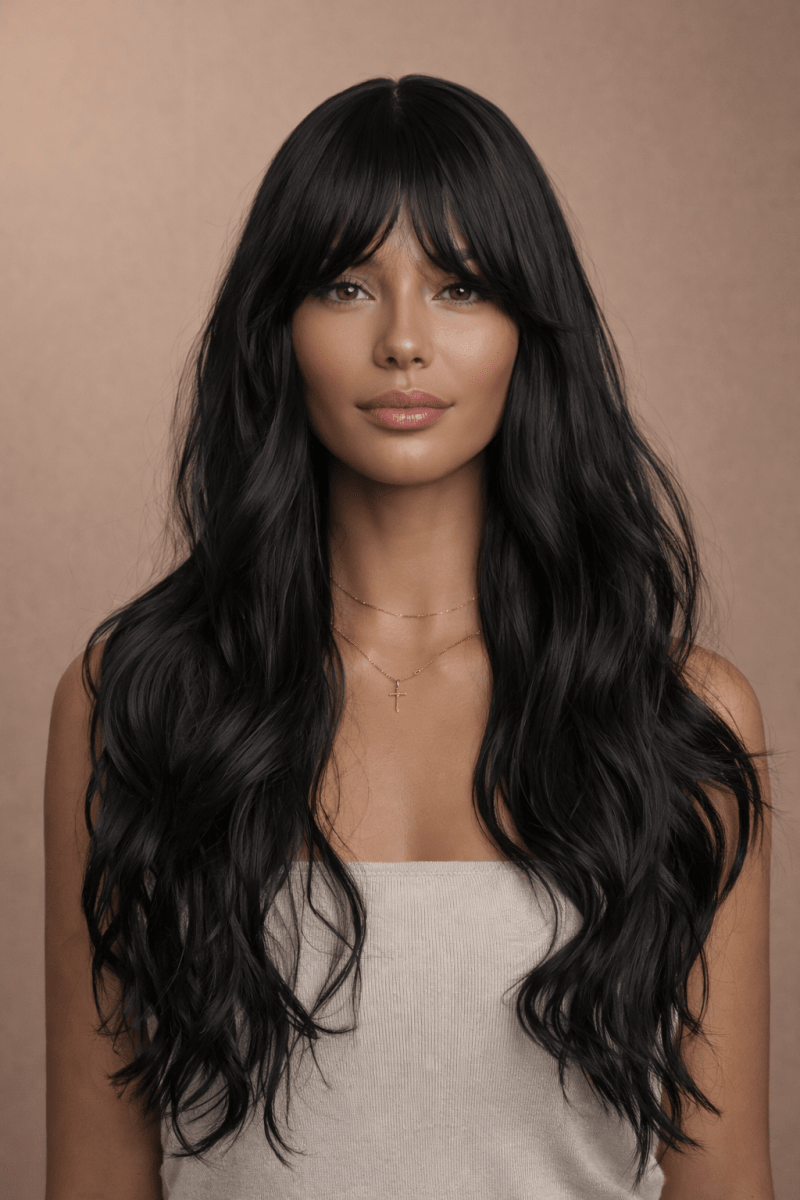 JAZMIN - Black - Fringe Wig - Milk & Honey Wigs