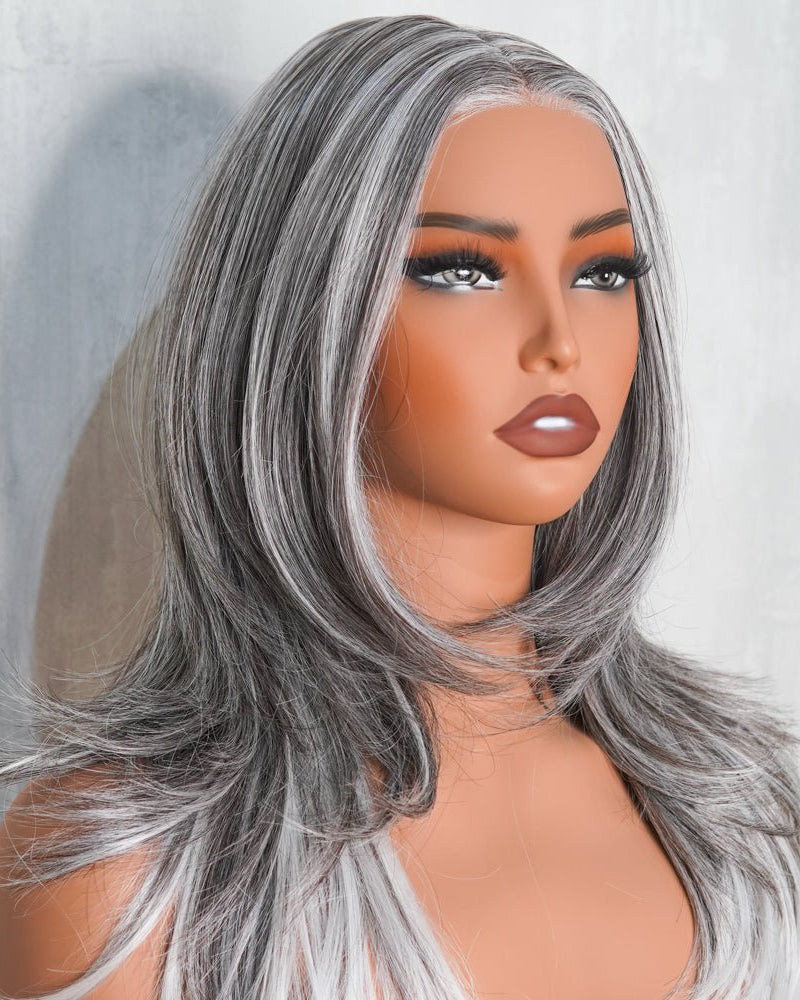 JEAN Ash Grey ( Salt & Pepper ) 13X6 Lace Front Wig - Milk & Honey Wigs