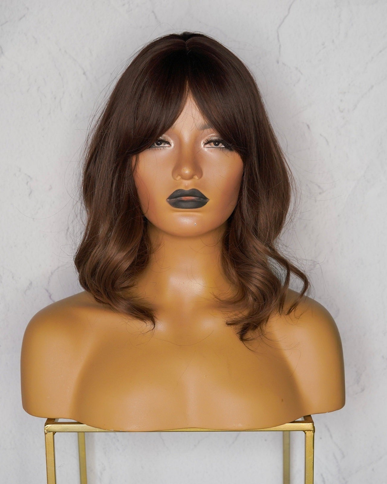 JENNA Ombre Brown Fringe Wig - Milk & Honey Wigs