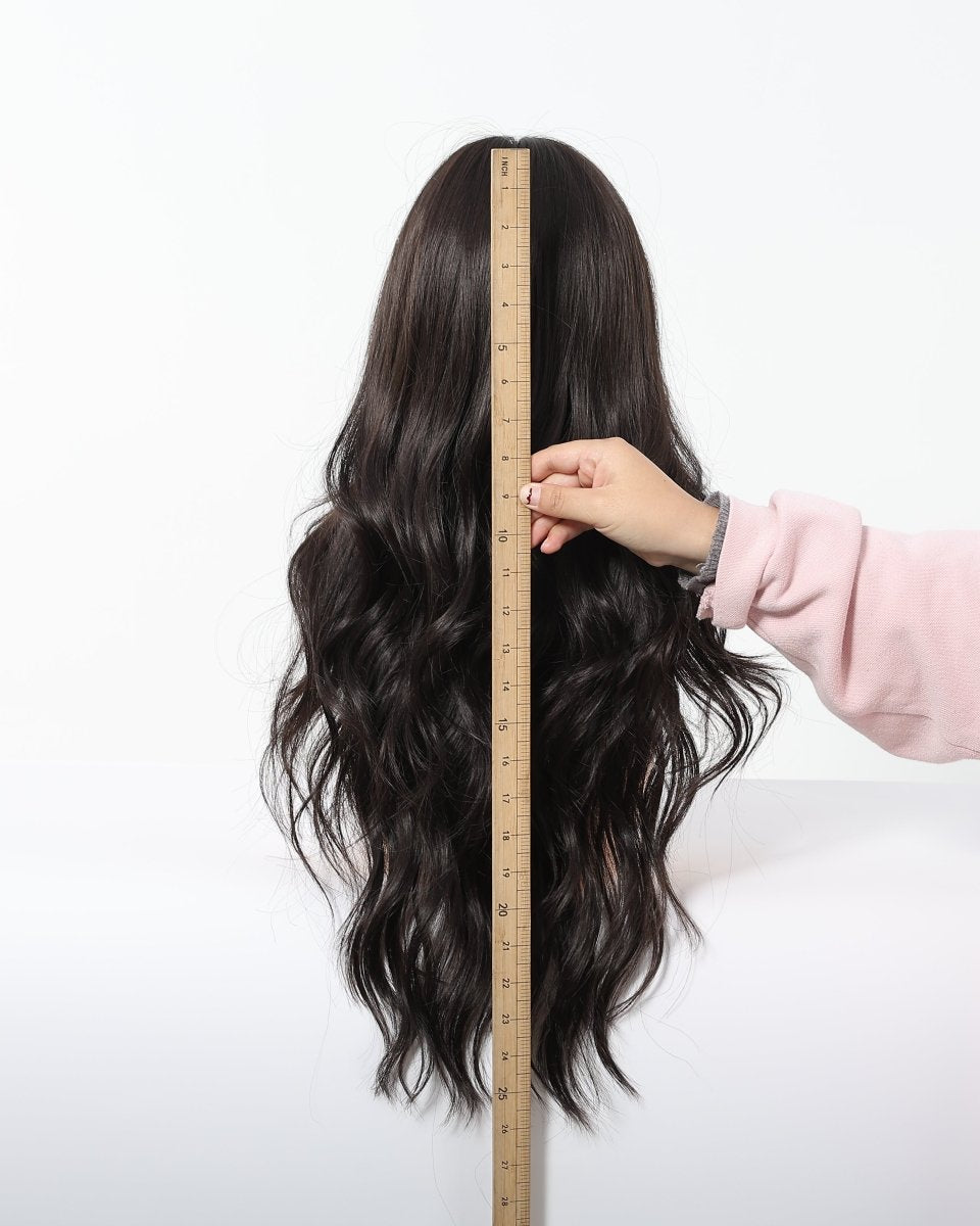 Jet Black Wavy with Full Fringe Wig - MARKETPLACE - Milk & Honey Wigs