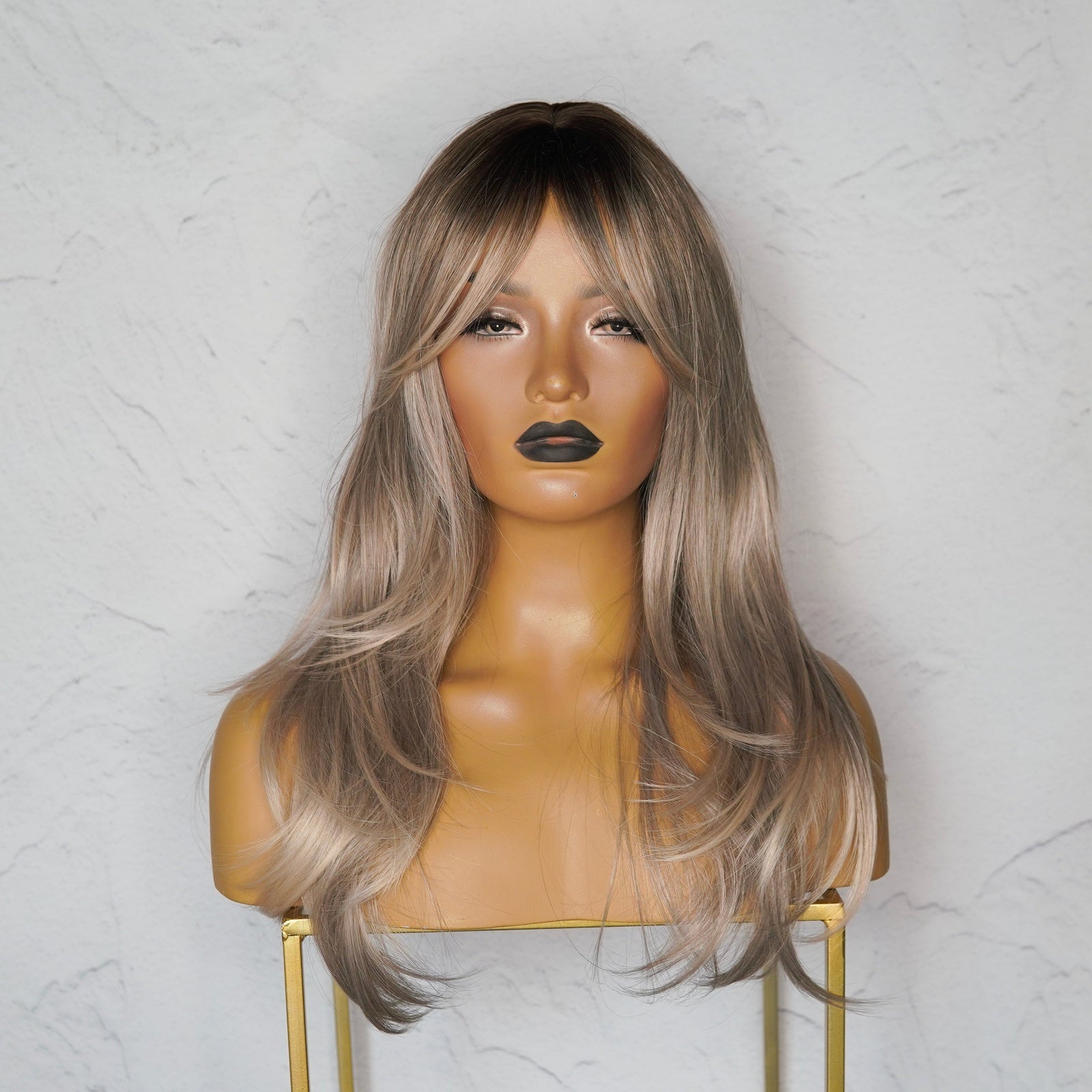 JOSIE Ombre Ash Blonde Fringe Wig - Milk & Honey Wigs