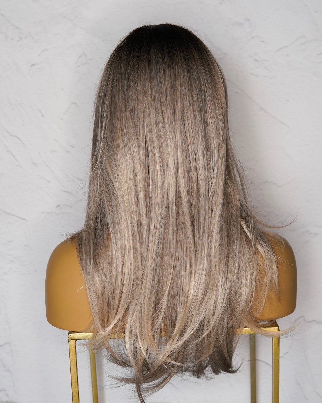 JOSIE Ombre Ash Blonde Fringe Wig - Milk & Honey Wigs