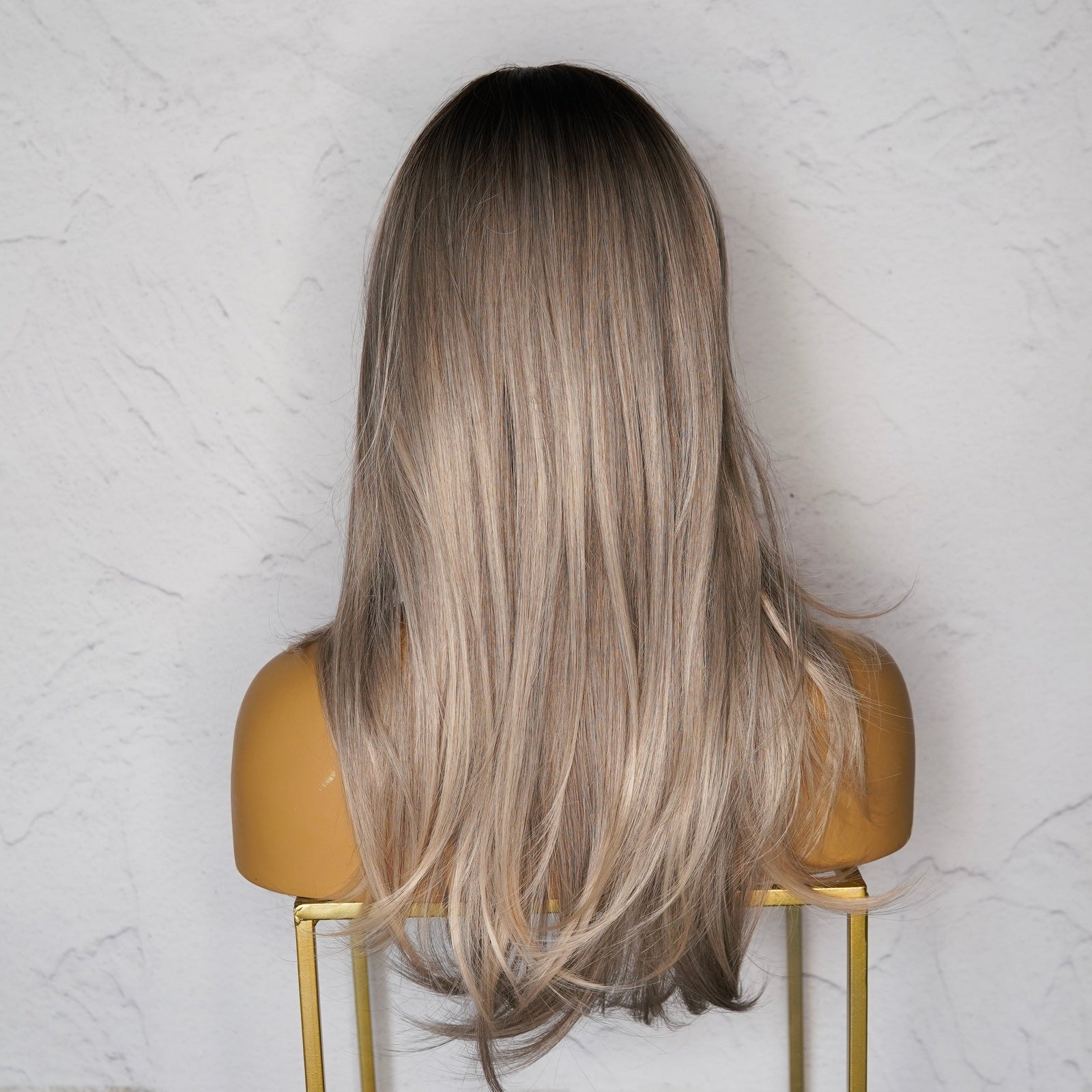 JOSIE Ombre Ash Blonde Fringe Wig - Milk & Honey Wigs