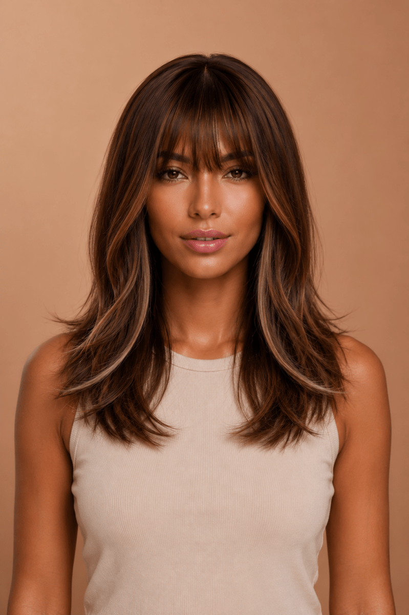 JUNE - Brown - Fringe Wig - Milk & Honey Wigs