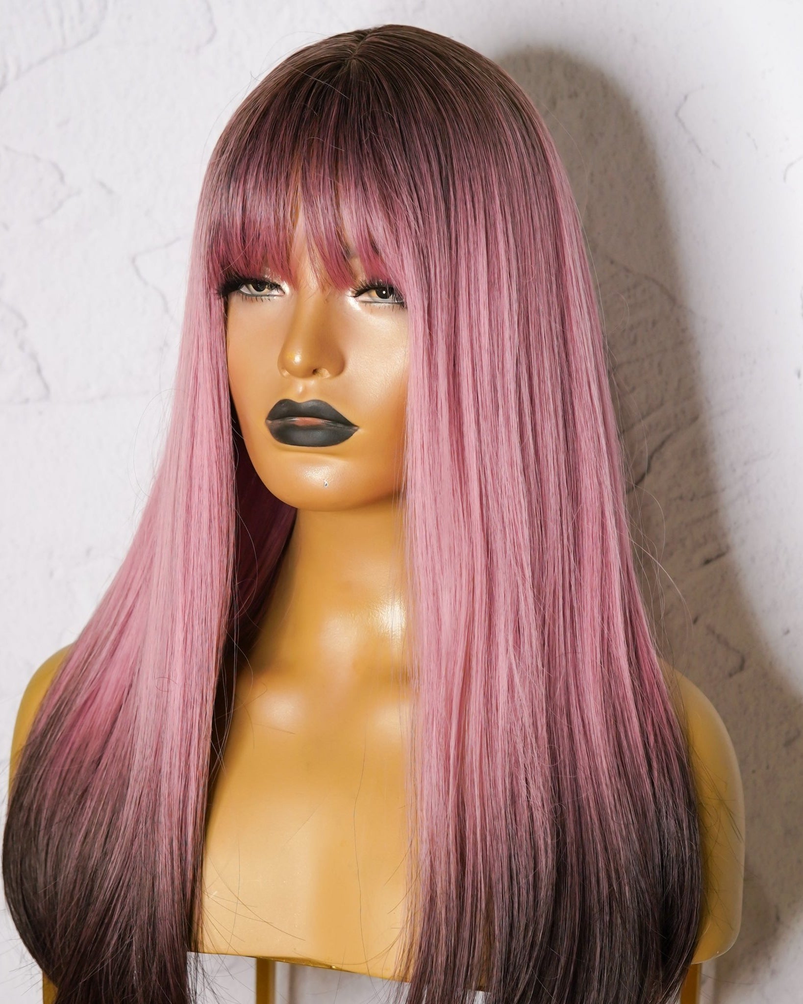 KAIA Ombre Pink Fringe Wig - Milk & Honey Wigs