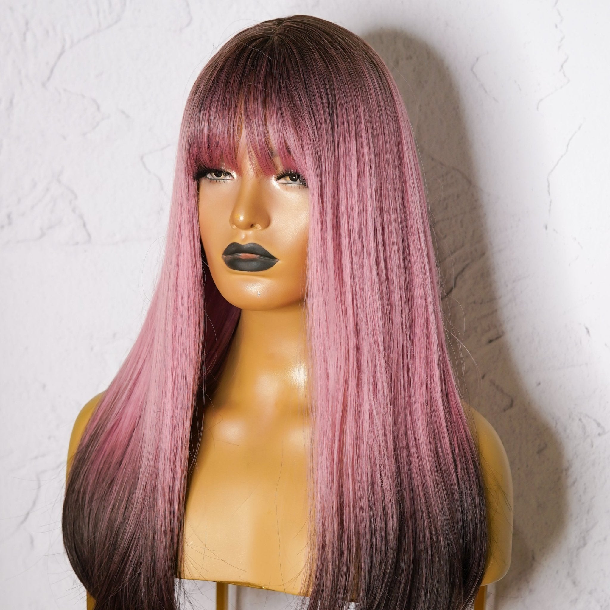KAIA Ombre Pink Fringe Wig - Milk & Honey Wigs