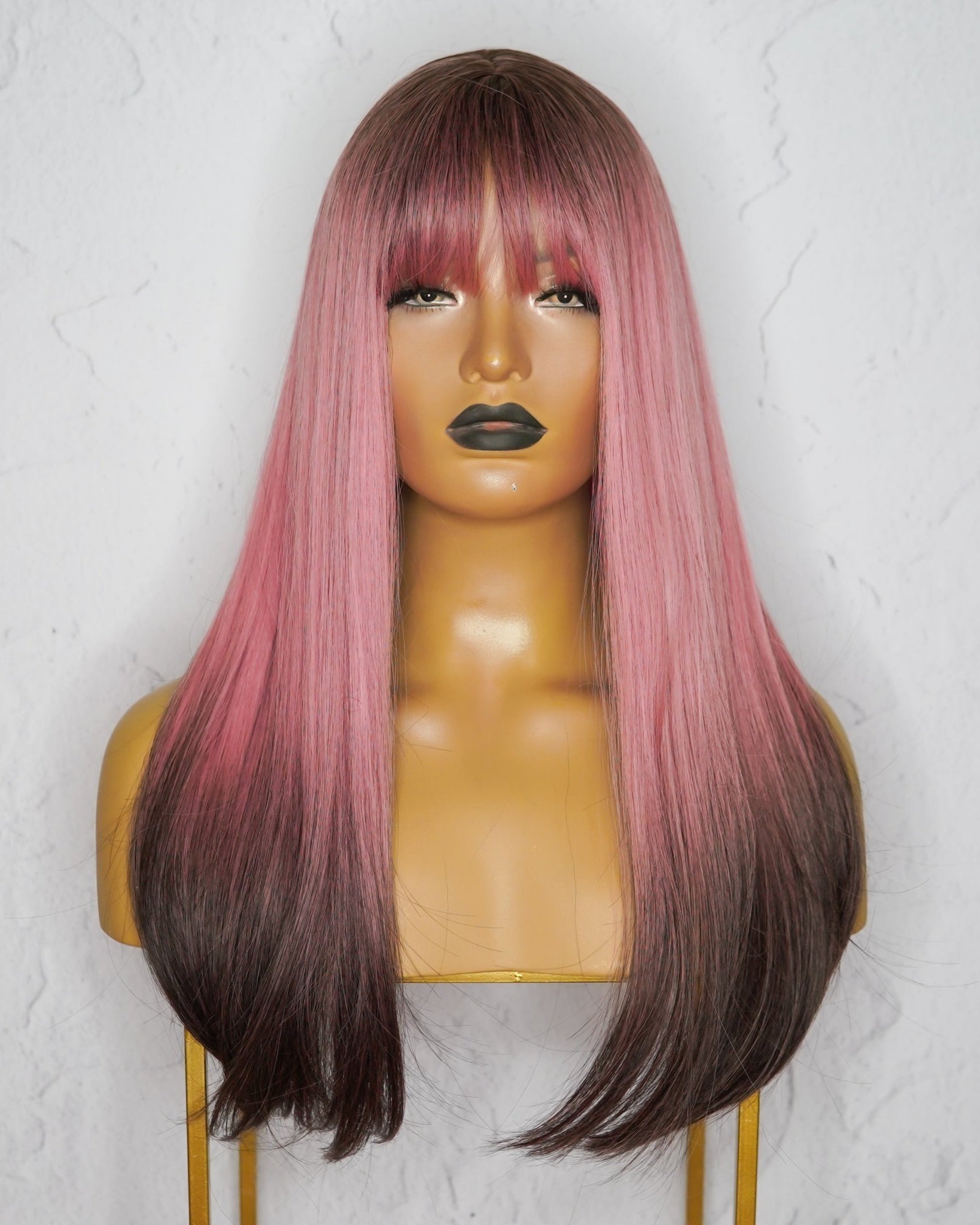 KAIA Ombre Pink Fringe Wig - Milk & Honey Wigs