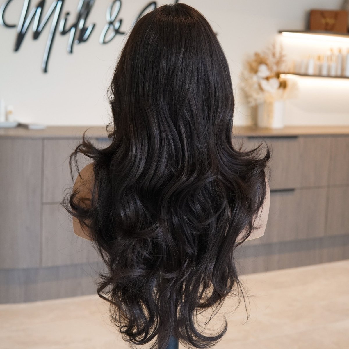 KATHY Dark Brown Lace Front Wig - Milk & Honey Wigs