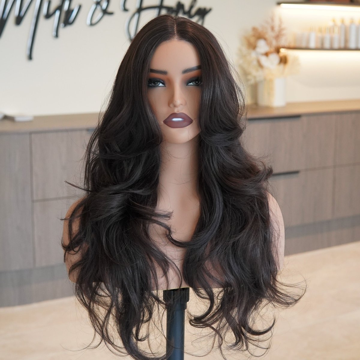 KATHY Dark Brown Lace Front Wig - Milk & Honey Wigs