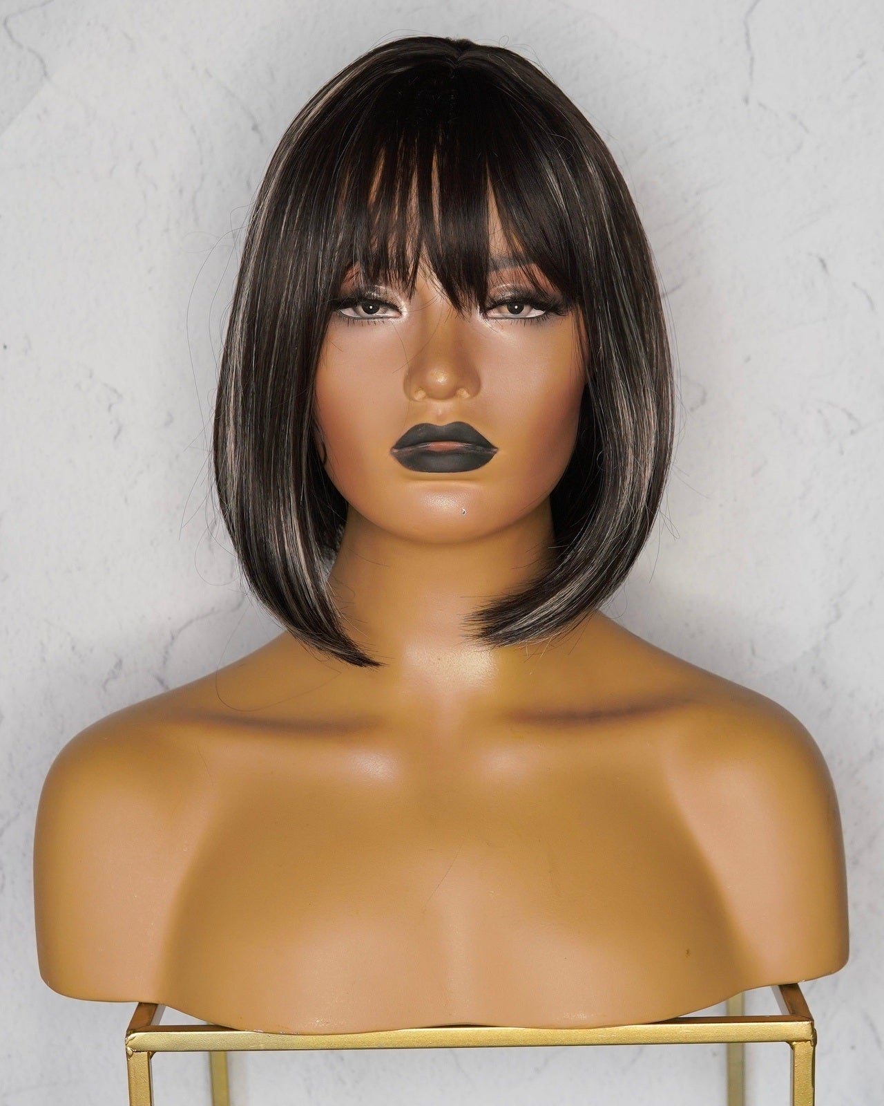 KIKI Black Highlights Fringe Wig - Milk & Honey Wigs