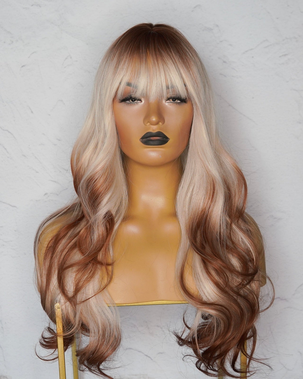 KINSLEY Ombre Copper Blonde Fringe Wig - Milk & Honey Wigs
