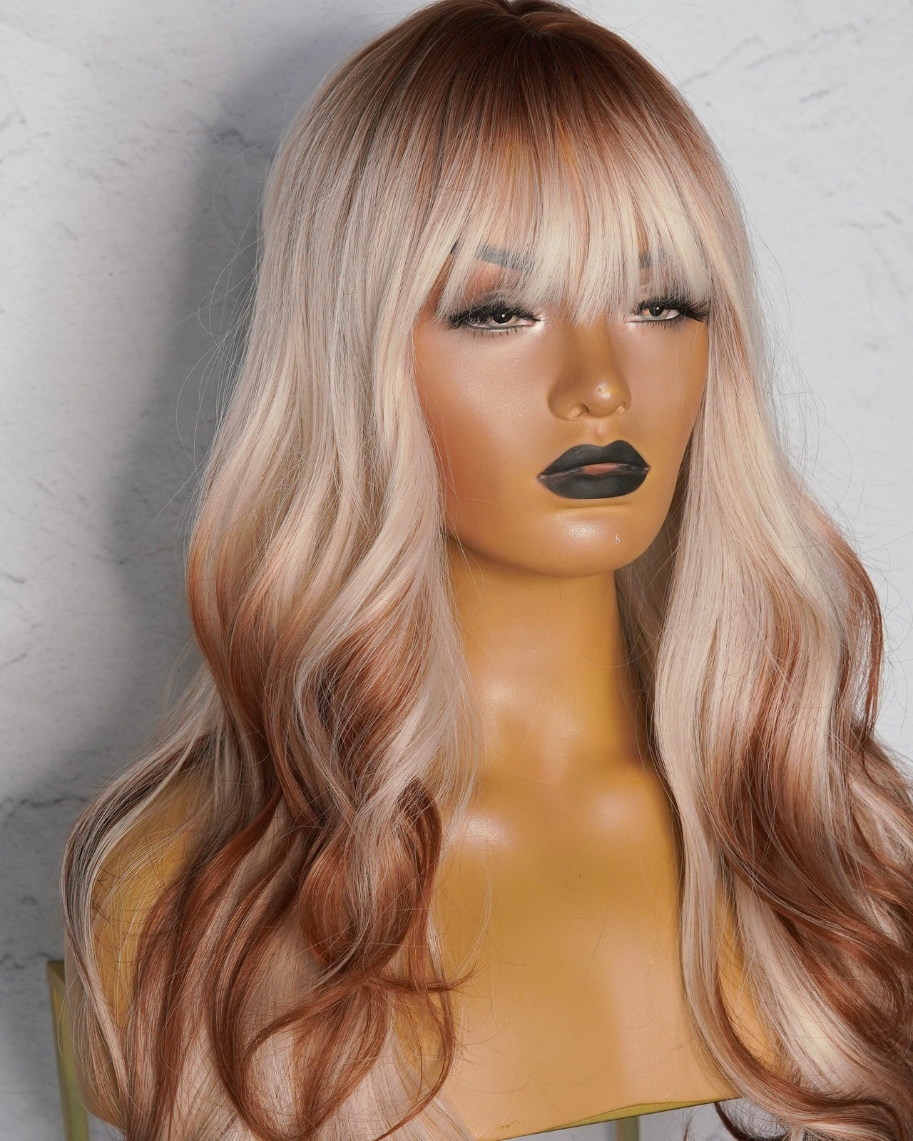 KINSLEY Ombre Copper Blonde Fringe Wig - Milk & Honey Wigs