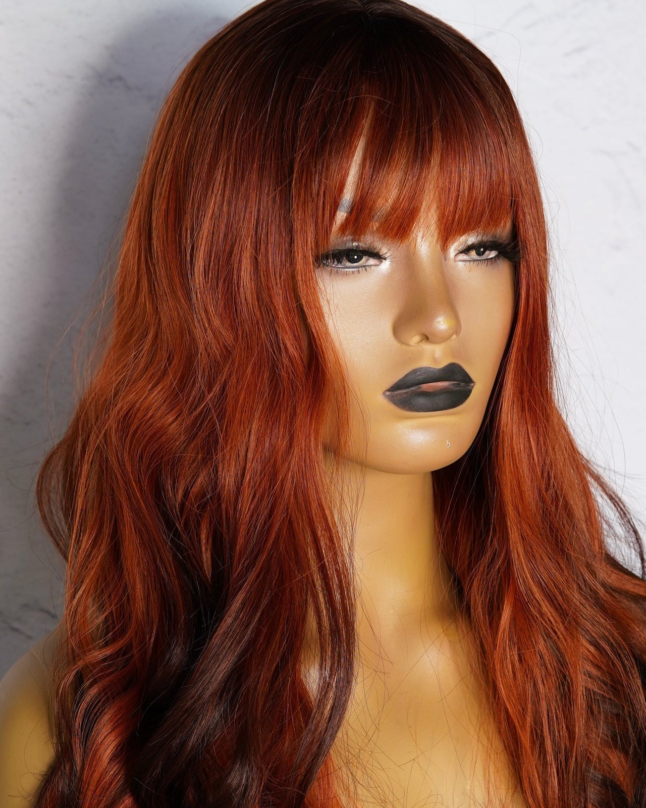 KINSLEY Ombre Red Fringe Wig - Milk & Honey Wigs