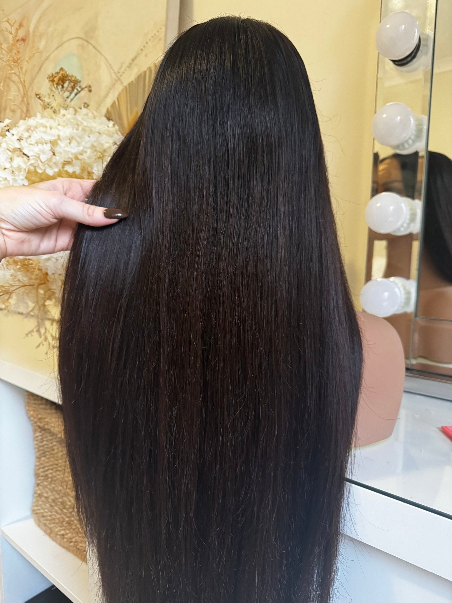 KYLE Darkest Brown Brown Human Hair Lace Front Wig - Milk & Honey Wigs