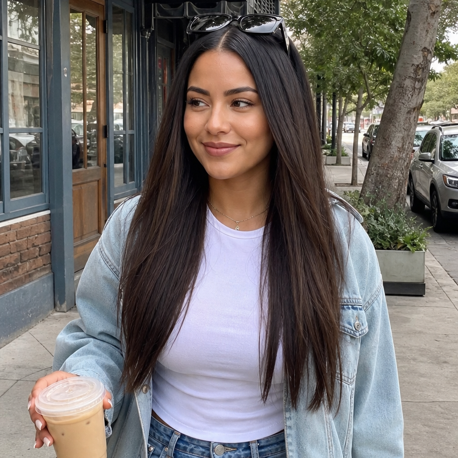 KYLE darkest brown human hair lace front wig | Milk & Honey Wigs
