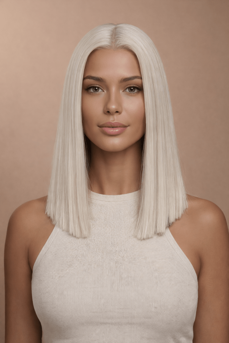 LAURA - White Platinum Blonde - Lace Front Wig - Milk & Honey Wigs