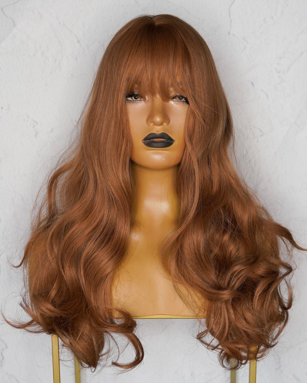 LAUREN Caramel Brown Fringe Wig - Milk & Honey Wigs