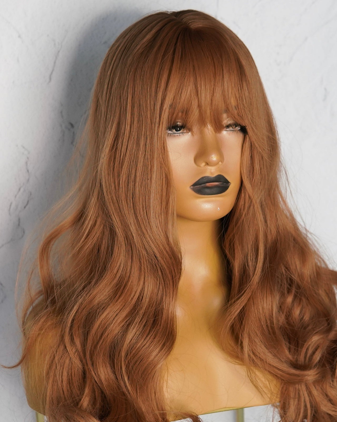 LAUREN Caramel Brown Fringe Wig - Milk & Honey Wigs