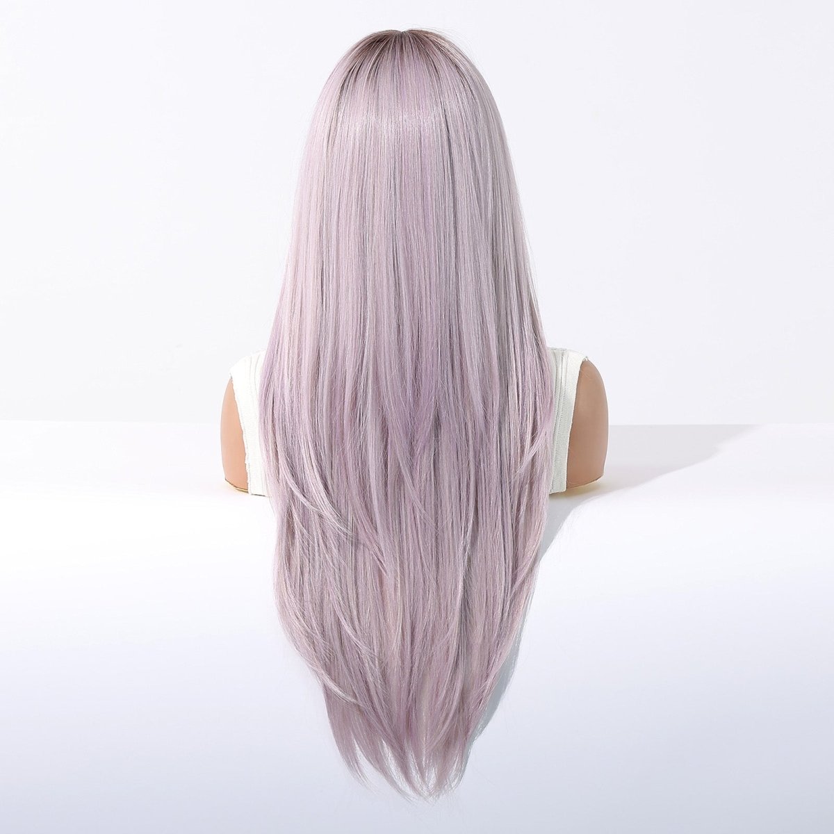 Lavender Ice Long Straight with Fringe Wig - MARKETPLACE - Milk & Honey Wigs