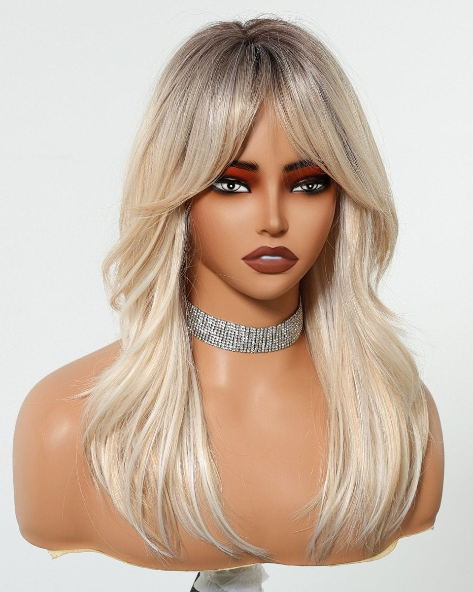 Layered Blonde Ombre Fringe Wig - MARKETPLACE - Milk & Honey Wigs