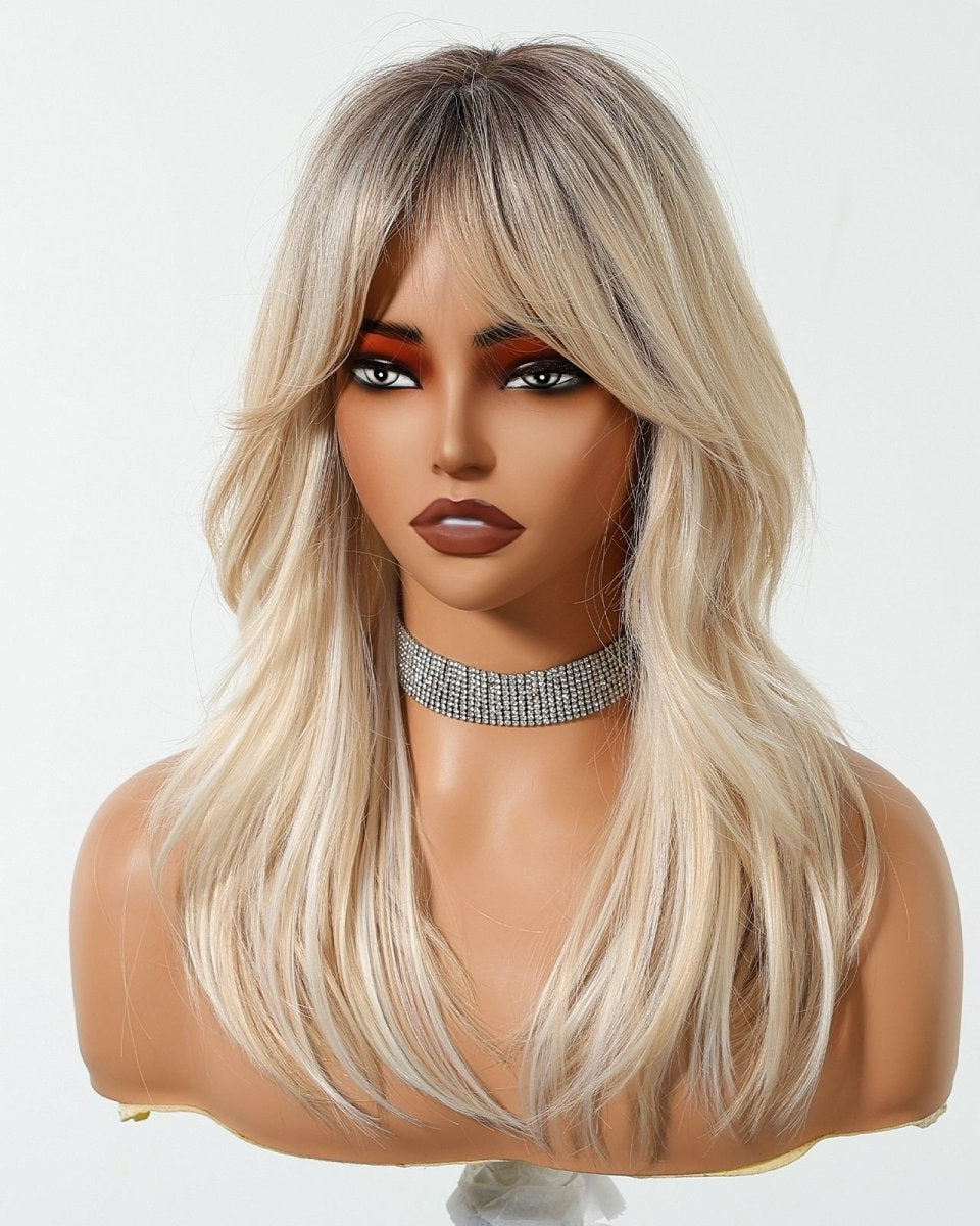 Layered Blonde Ombre Fringe Wig - MARKETPLACE - Milk & Honey Wigs