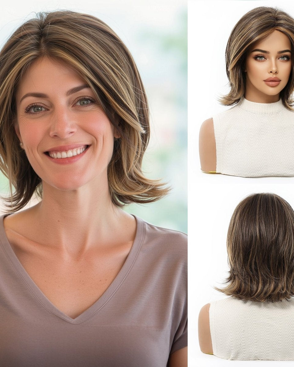 layered bob with highlights Wig - MARKETPLACE - Milk & Honey Wigs