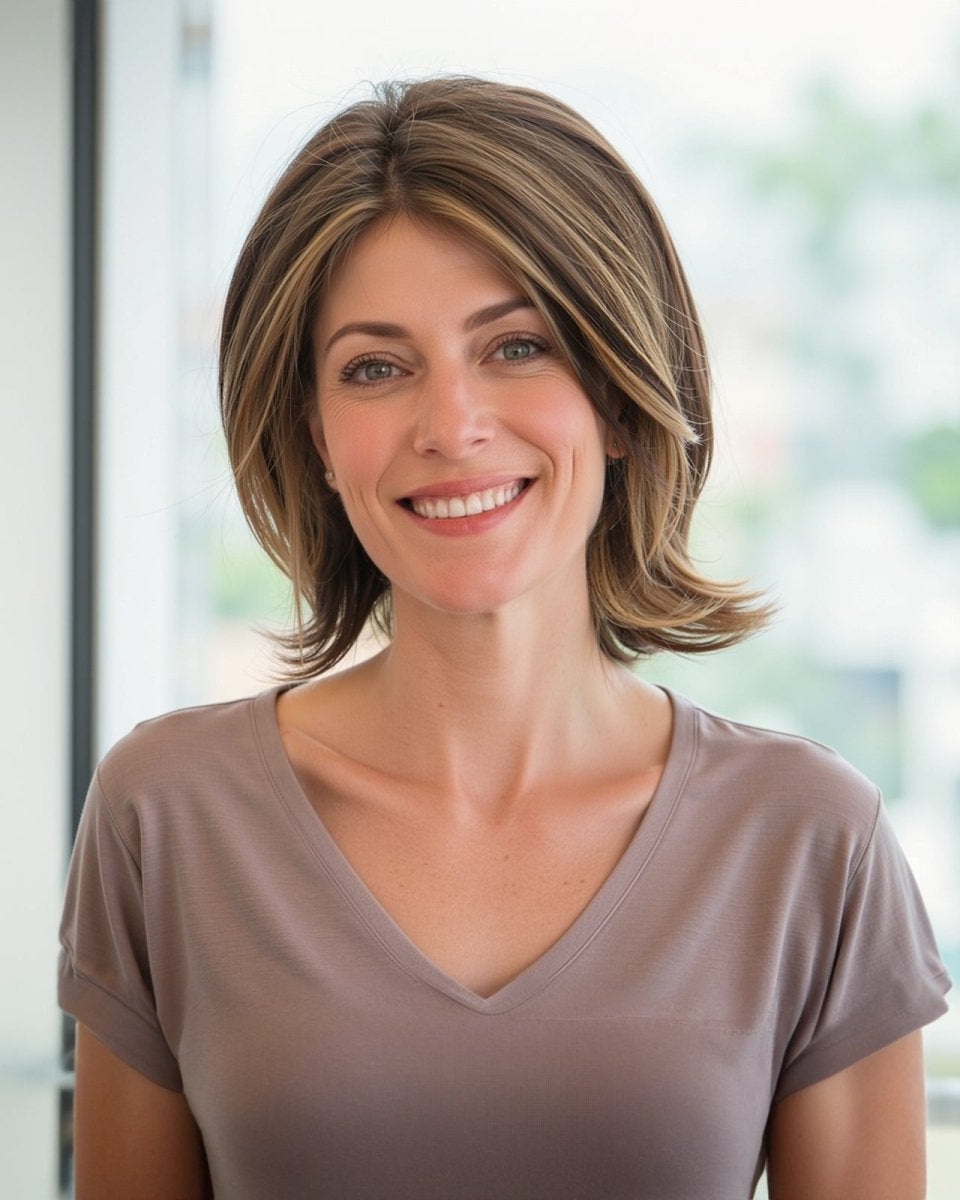 layered bob with highlights Wig - MARKETPLACE - Milk & Honey Wigs