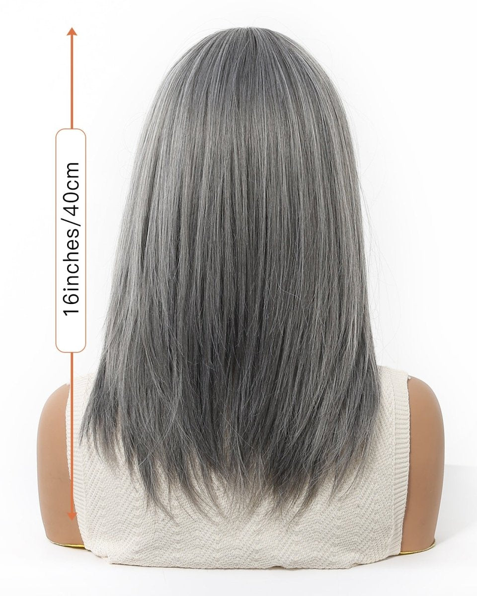 layered Natural Gray Wig - MARKETPLACE - Milk & Honey Wigs