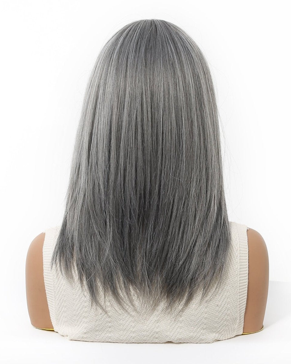 layered Natural Gray Wig - MARKETPLACE - Milk & Honey Wigs