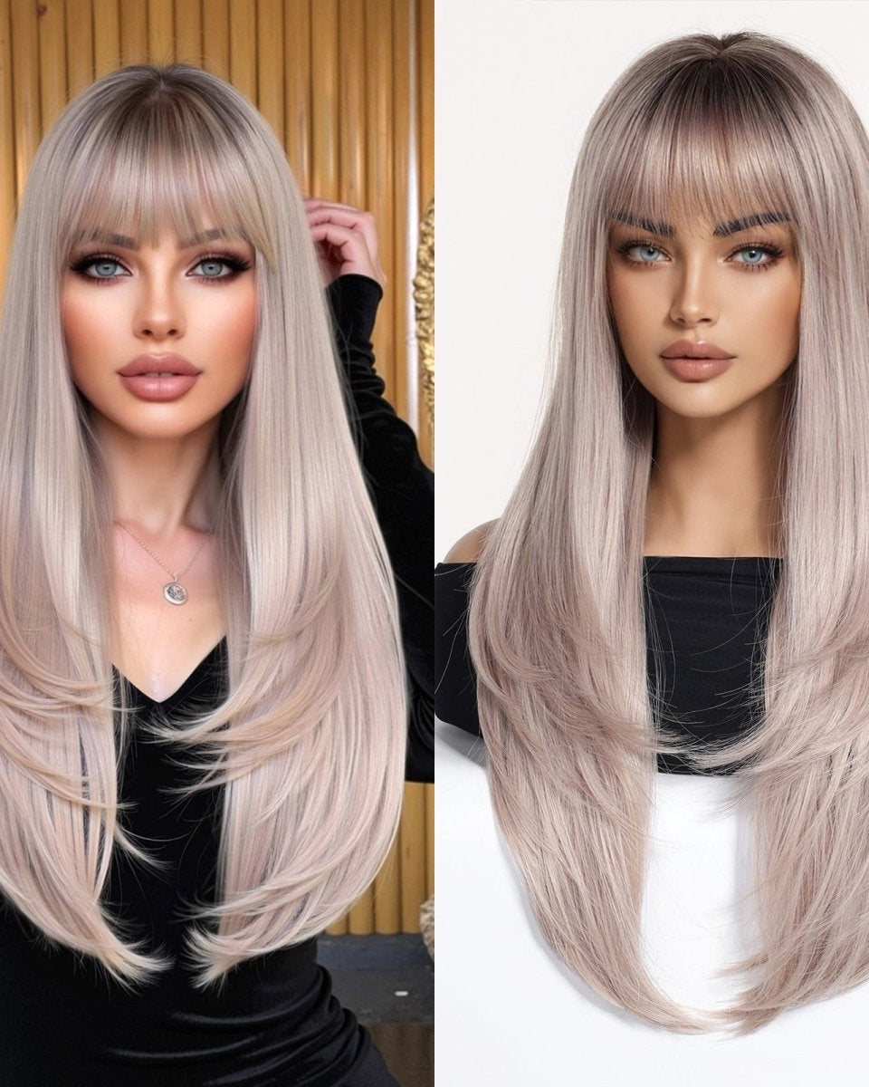 Layered Silver Blonde Wig - MARKETPLACE - Milk & Honey Wigs