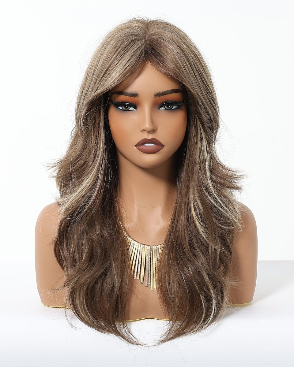 Light Brown with Ash Blonde Highlights Wig - MARKETPLACE - Milk & Honey Wigs