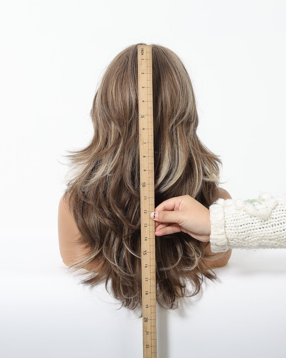 Light Brown with Ash Blonde Highlights Wig - MARKETPLACE - Milk & Honey Wigs