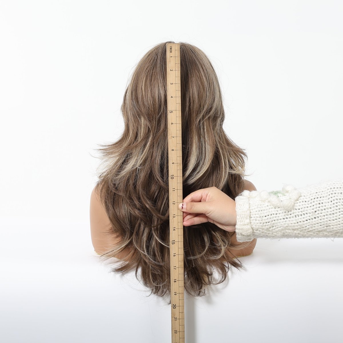 Light Brown with Ash Blonde Highlights Wig - MARKETPLACE - Milk & Honey Wigs