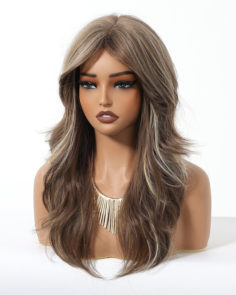 Light Brown with Ash Blonde Highlights Wig - MARKETPLACE - Milk & Honey Wigs