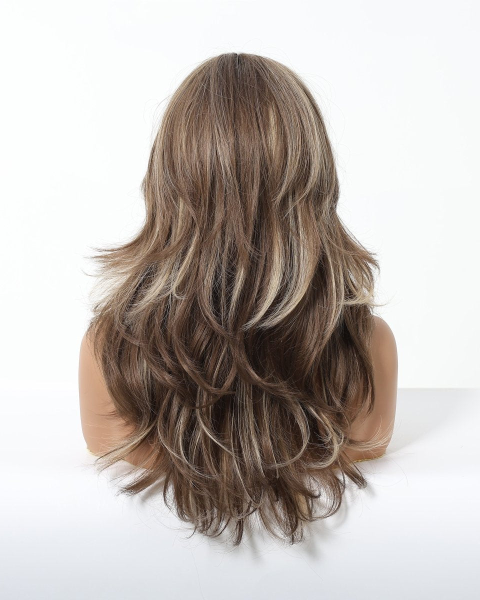 Light Brown with Ash Blonde Highlights Wig - MARKETPLACE - Milk & Honey Wigs