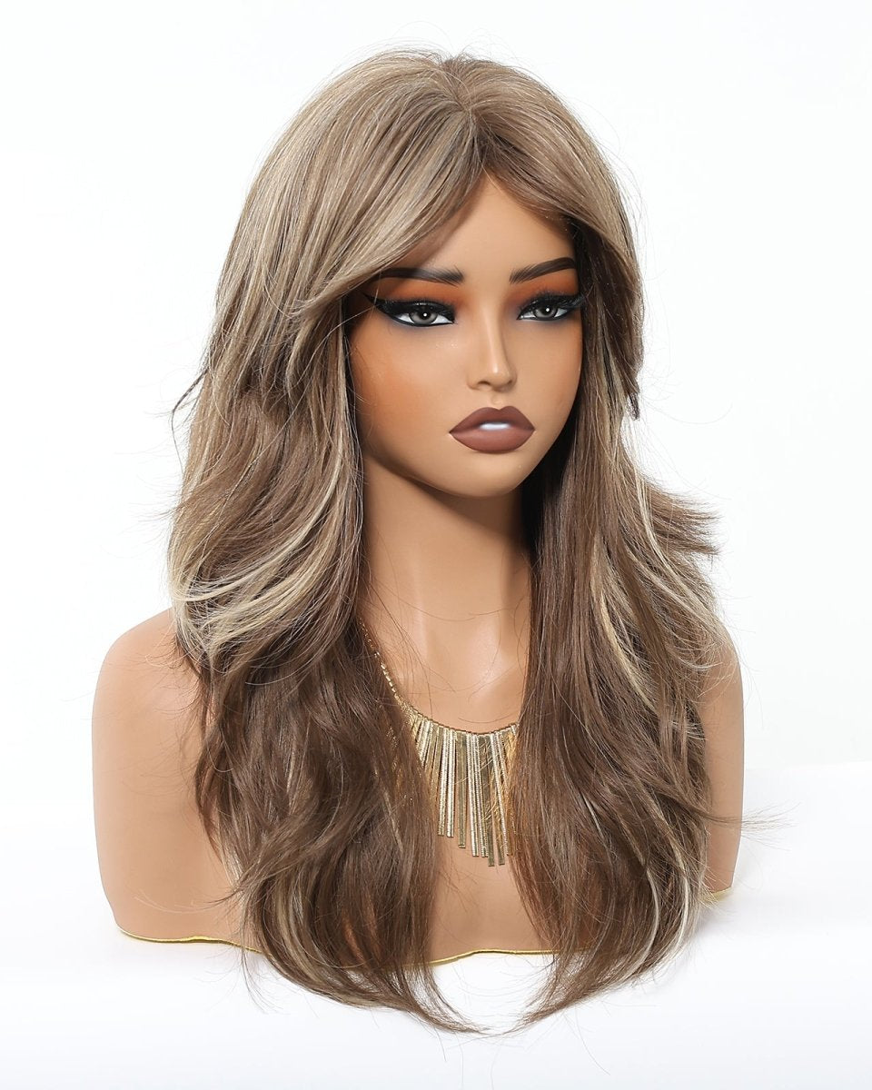 Light Brown with Ash Blonde Highlights Wig - MARKETPLACE - Milk & Honey Wigs