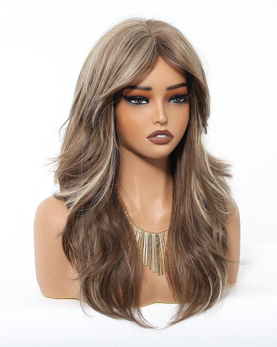Light Brown with Ash Blonde Highlights Wig - MARKETPLACE - Milk & Honey Wigs